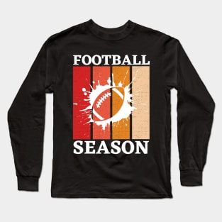 Vintage Football Season Football Mom Funny Thanksgiving Gift For Women Long Sleeve T-Shirt